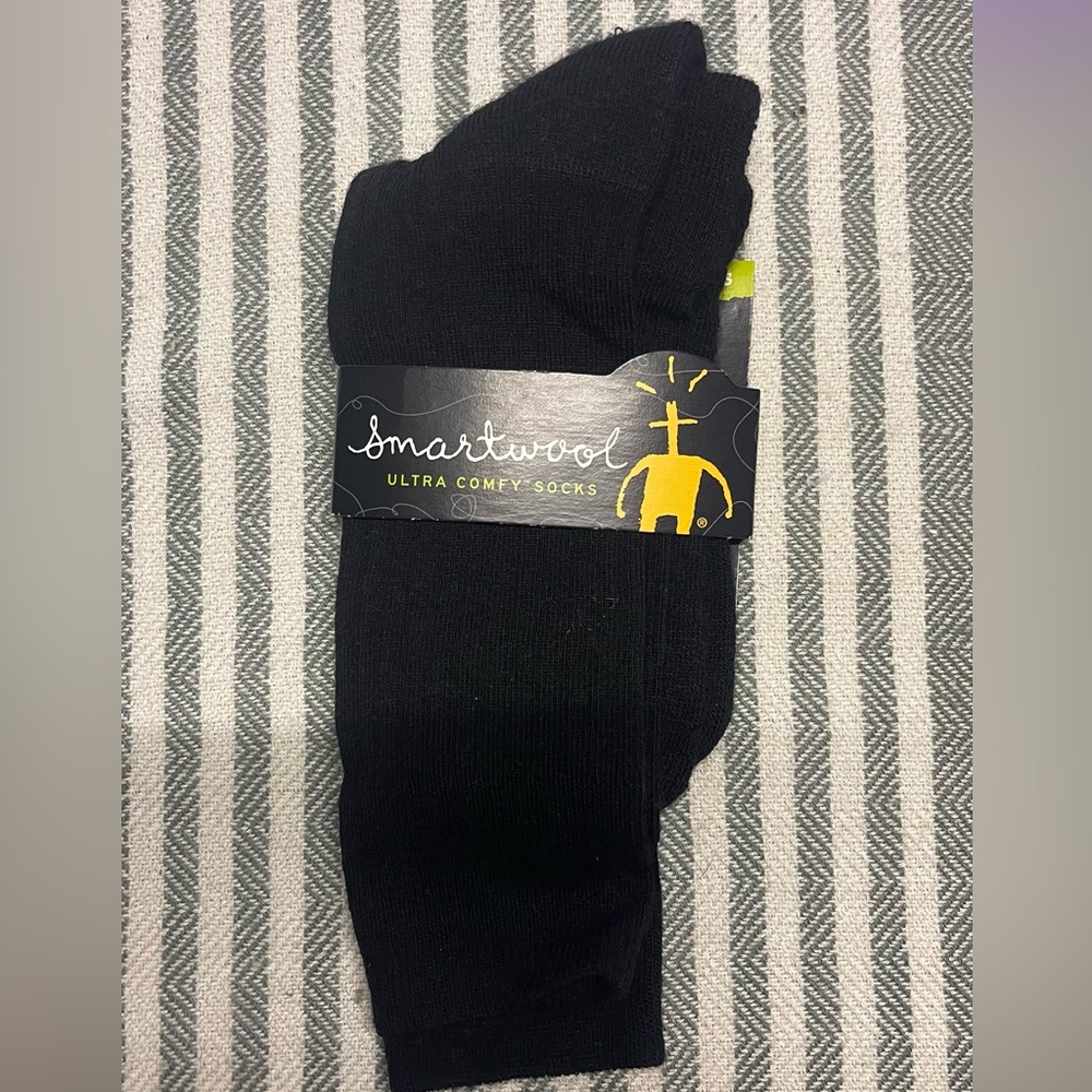 Smartwool Black New‎ Classic Rib Everyday Wool Crew Socks